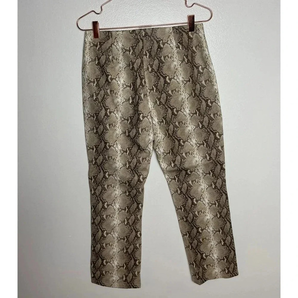 Native Daughter Womens Flat Front Snake Skin Pants Brown Sz M - Picture 1 of 16